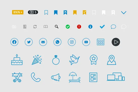BNN icon collection in a unified design language