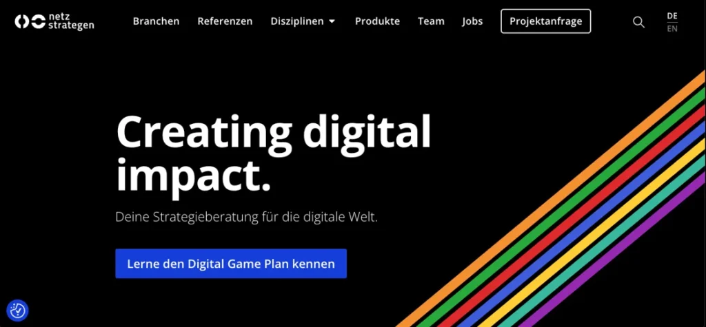 netzstrategen webseite landingpage Creating digital impact. Deine Strategieberatung für die digitale Welt.